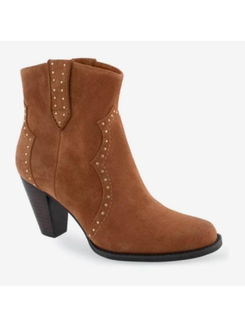 Aerosoles Lazu Bootie in Tan Suede